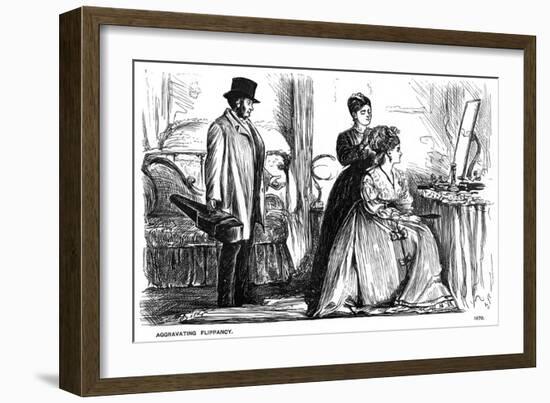 Aggravating Flippancy, 1870-George Du Maurier-Framed Giclee Print