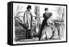 Aggravating Flippancy, 1870-George Du Maurier-Framed Stretched Canvas