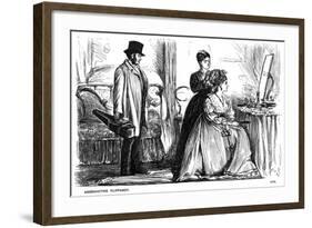 Aggravating Flippancy, 1870-George Du Maurier-Framed Giclee Print