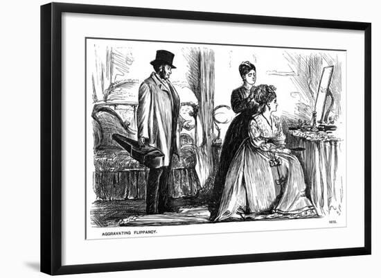 Aggravating Flippancy, 1870-George Du Maurier-Framed Giclee Print