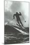 Aggressive Downhill Skier-null-Mounted Art Print