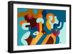 Aggressive Husband and His Shy Wife, 2009-Jan Groneberg-Framed Giclee Print