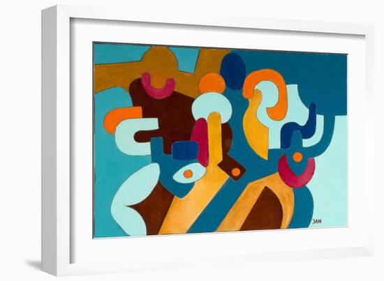 Aggressive Husband and His Shy Wife, 2009-Jan Groneberg-Framed Giclee Print