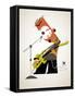 Aggressive rock musician-Harry Briggs-Framed Stretched Canvas