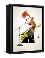 Aggressive rock musician-Harry Briggs-Framed Stretched Canvas