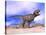 Aggressive Tyrannosaurus Rex Dinosaur in the Desert-null-Stretched Canvas