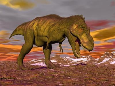 Tyrannosaurus Rex Struggles To Escape From A Meteorite Crash High