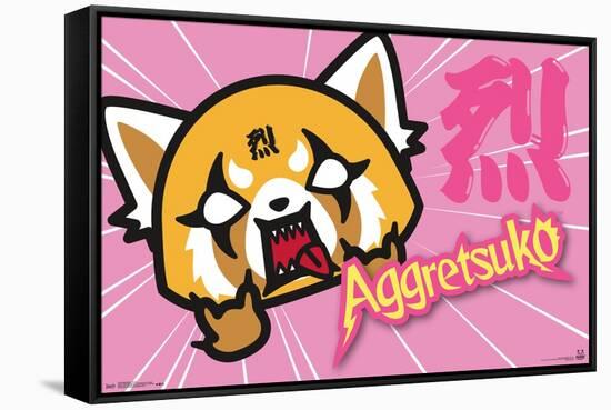 Aggretsuko - Horns-Trends International-Framed Stretched Canvas