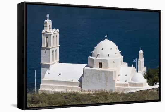 Agia Irini Church, Gialos, Ios, Cyclades, Greek Islands, Greece-Rolf Richardson-Framed Stretched Canvas