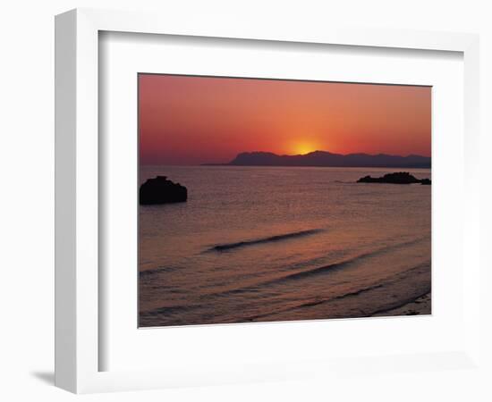 Agia Marina Beach at Dawn, Crete, Greek Islands, Greece, Europe-Jean Brooks-Framed Photographic Print