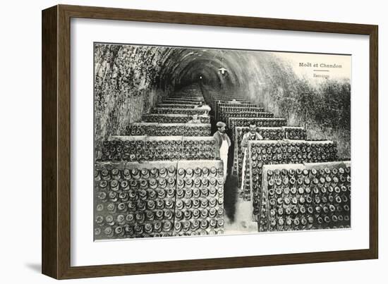 Aging Bottles, Moet et Chandon-null-Framed Art Print