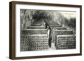 Aging Bottles, Moet et Chandon-null-Framed Art Print