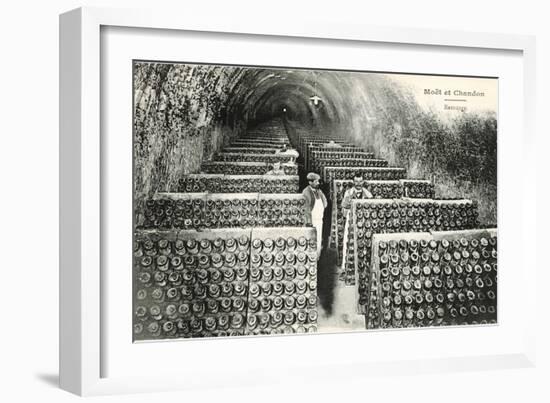 Aging Bottles, Moet et Chandon-null-Framed Art Print