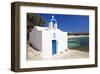 Agios Ioannis Chapel on the Beach of Aliko, Island of Naxos, Cyclades, Greece-null-Framed Art Print