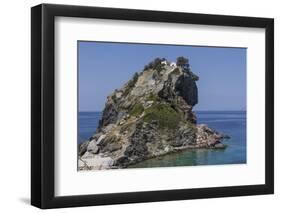 Agios Ioannis Chapel, Used in the Film Mama Mia, Skopelos, Sporades, Greek Islands, Greece, Europe-Rolf Richardson-Framed Photographic Print