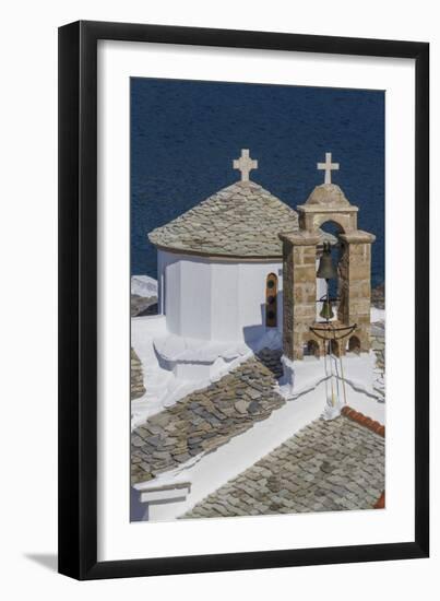 Agios Nikolaos and Panagitsa Pirgou Churches, Skopelos, Sporades, Greek Islands, Greece, Europe-Rolf Richardson-Framed Photographic Print