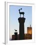 Agios Nikolaos Lighthouse, Mandraki Harbour, Rhodes Town, Rhodes, Greece-Walter Bibikow-Framed Photographic Print