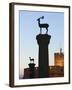 Agios Nikolaos Lighthouse, Mandraki Harbour, Rhodes Town, Rhodes, Greece-Walter Bibikow-Framed Photographic Print