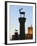 Agios Nikolaos Lighthouse, Mandraki Harbour, Rhodes Town, Rhodes, Greece-Walter Bibikow-Framed Photographic Print