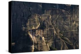 Agios Nikolaos (St, Nicholas) Anapafsas Monastery at Sunrise, Meteora, Greece, October 2008-Radisics-Stretched Canvas