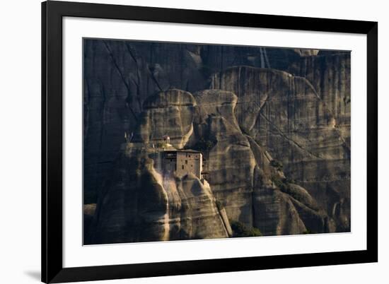 Agios Nikolaos (St, Nicholas) Anapafsas Monastery at Sunrise, Meteora, Greece, October 2008-Radisics-Framed Photographic Print