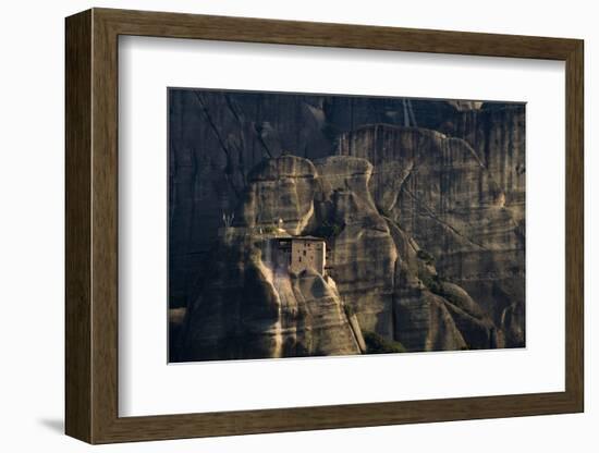 Agios Nikolaos (St, Nicholas) Anapafsas Monastery at Sunrise, Meteora, Greece, October 2008-Radisics-Framed Photographic Print