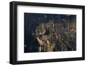 Agios Nikolaos (St, Nicholas) Anapafsas Monastery at Sunrise, Meteora, Greece, October 2008-Radisics-Framed Photographic Print