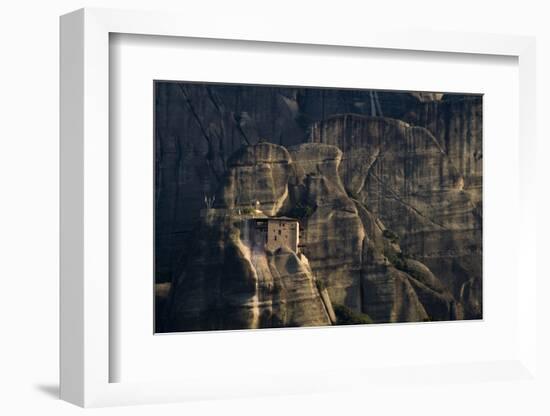 Agios Nikolaos (St, Nicholas) Anapafsas Monastery at Sunrise, Meteora, Greece, October 2008-Radisics-Framed Photographic Print