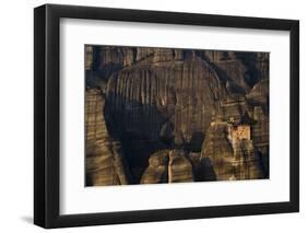 Agios Nikolaos (St, Nicholas) Anapafsas Monastery in Sunset, Meteora, Greece, October 2008-Radisics-Framed Photographic Print