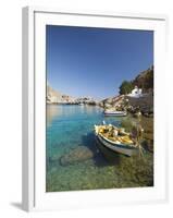 Agios Paulos Church and Fishing Boats, Rhodes, Dodecanese, Greek Islands, Greece, Europe-Sakis Papadopoulos-Framed Photographic Print