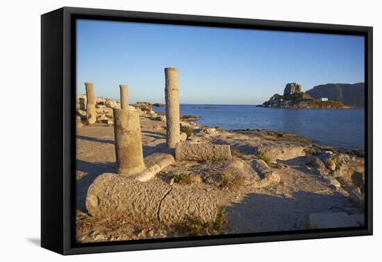 Agios Stefanos Church Ruins, Kefalos Bay, Kos, Dodecanese, Greek Islands, Greece, Europe-null-Framed Stretched Canvas