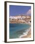 Aglos Stefanos Beach, Mykonos, Greece-Walter Bibikow-Framed Premium Photographic Print