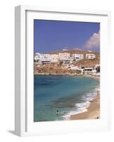 Aglos Stefanos Beach, Mykonos, Greece-Walter Bibikow-Framed Photographic Print