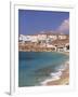 Aglos Stefanos Beach, Mykonos, Greece-Walter Bibikow-Framed Photographic Print