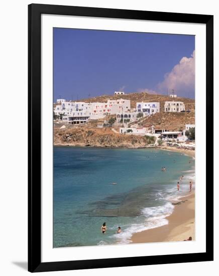 Aglos Stefanos Beach, Mykonos, Greece-Walter Bibikow-Framed Photographic Print