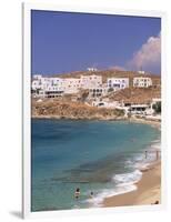 Aglos Stefanos Beach, Mykonos, Greece-Walter Bibikow-Framed Photographic Print