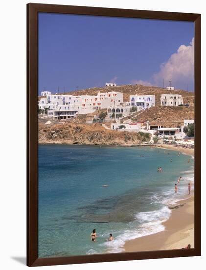 Aglos Stefanos Beach, Mykonos, Greece-Walter Bibikow-Framed Photographic Print