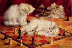 Cats with a Chess Board-Agnes Augusta Talboys-Laminated Giclee Print
