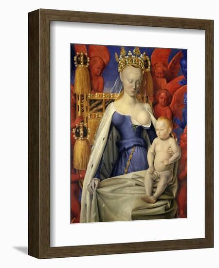 Agnes Sorel as Madonna with Child-Jean Fouquet-Framed Art Print