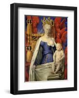 Agnes Sorel as Madonna with Child-Jean Fouquet-Framed Art Print