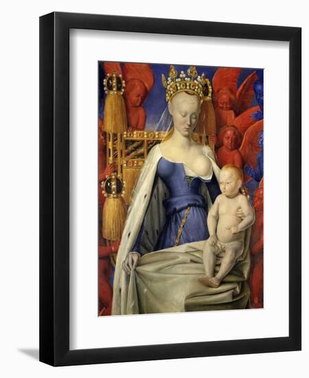 Agnes Sorel as Madonna with Child-Jean Fouquet-Framed Art Print