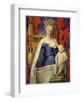 Agnes Sorel as Madonna with Child-Jean Fouquet-Framed Art Print