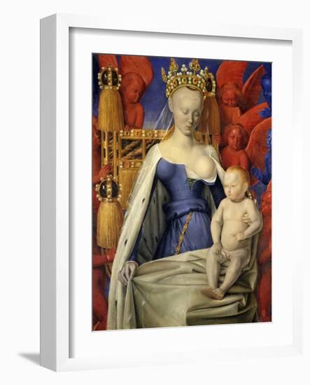 Agnes Sorel as Madonna with Child-Jean Fouquet-Framed Art Print