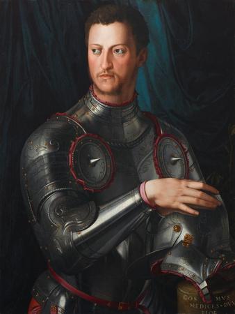 Portrait of Grand Duke of Tuscany Cosimo I De' Medici (1519-157) in Armour, Ca 1545