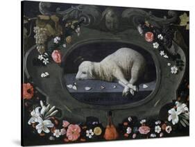 Agnus Dei,1660-1670, Museu de Évora, Portugal-Josefa de Obidos-Stretched Canvas