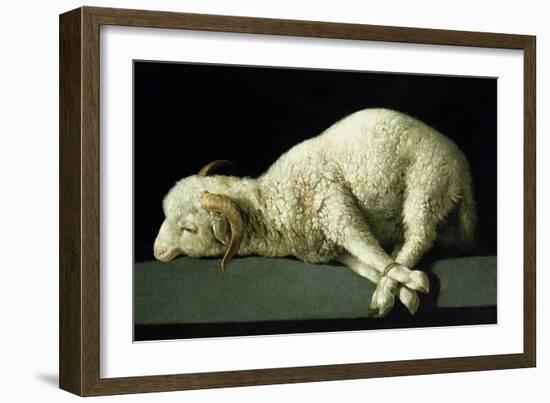 Agnus Dei, circa 1635-40-Francisco de Zurbarán-Framed Giclee Print