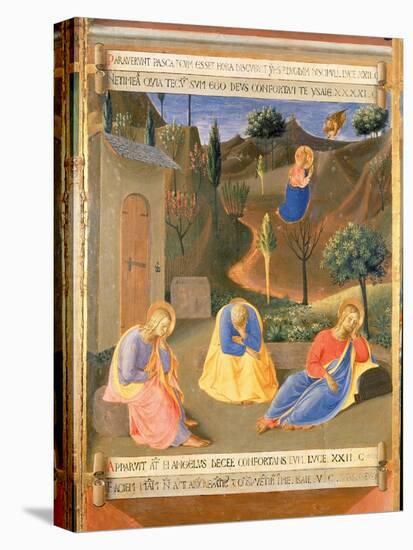 Agony in the Garden, Panel Three of the Silver Treasury of Santissima Annunziata, c.1450-53-Fra Angelico-Stretched Canvas