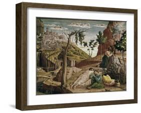 Agony in the Garden (St. Zeno Altarpiece Detail)-Andrea Mantegna-Framed Giclee Print