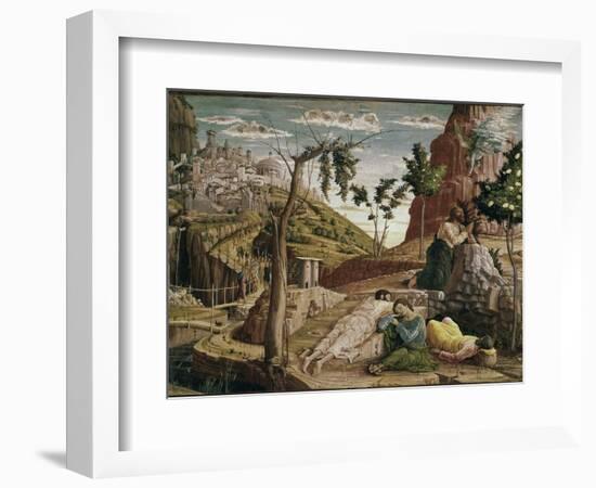 Agony in the Garden (St. Zeno Altarpiece Detail)-Andrea Mantegna-Framed Giclee Print