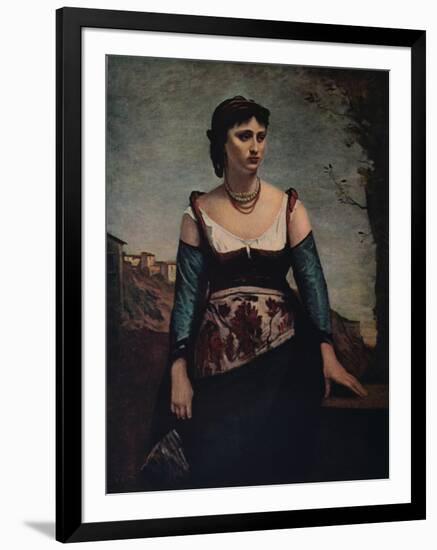 'Agostina', 1866-Jean-Baptiste-Camille Corot-Framed Premium Giclee Print